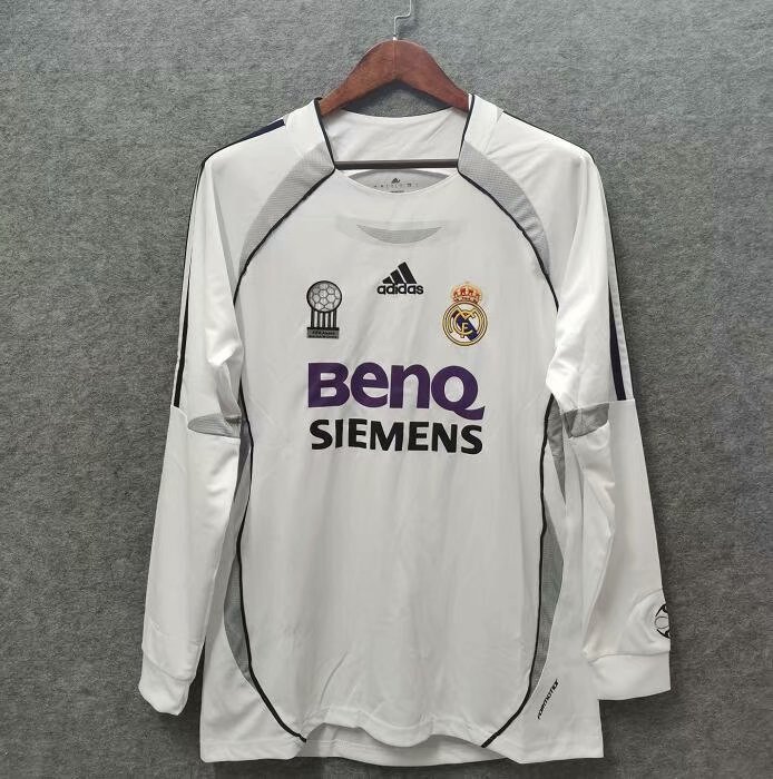 AAA Quality Real Madrid 06/07 Home Long Soccer Jersey